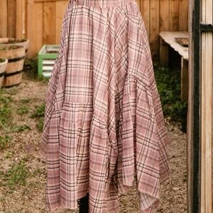 Ivy City Co Monroe Skirt NWT 
Plaid Pink Women's Skirt